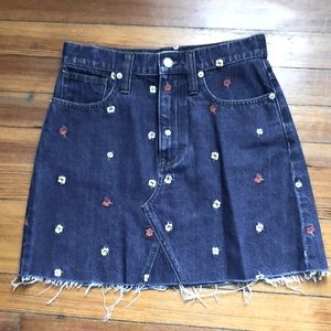 Madewell denim miniskirt